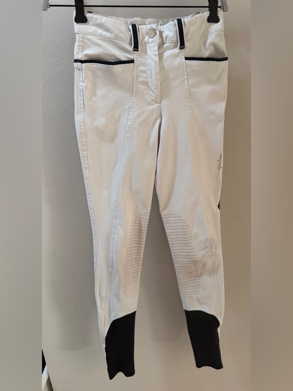 Equiline White Knee Grip Breeches Size 22 | Show Breeches